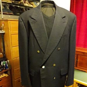 CORBIN DOUBLE BREASTED NAVY BLAZER 100% WOOL